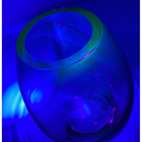 Holmegaard Smoke Gray Glass Vase Signed Per Lutken Glows Blacklight MCM 1950s - Picture 8 of 10